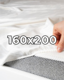 Płócienne prześcieradło hotelowe z gumką 160x200 cm, 100% bawełna 150g