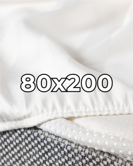 Satynowe prześcieradło hotelowe z gumką 80x200 cm, 100% bawełna 150 g