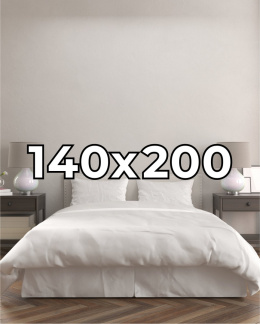 Poszwa hotelowa na kołdrę biała 140x200 cm Płótno bawełniane
