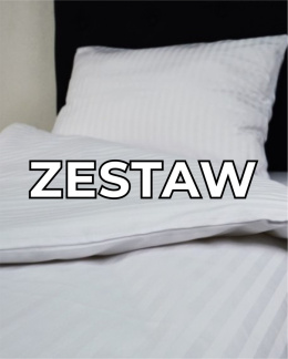 Zestaw - Poszwa 160x200 i dwie poszewki 40x60 - Adamaszek 100% bawełna