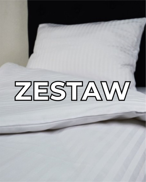 Zestaw - Poszwa 160x200 i dwie poszewki 40x60 - Adamaszek 100% bawełna
