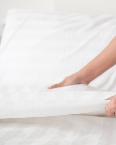 Prześcieradło hotelowe Adamaszek 200x220 cm,  100% bawełna 145 g