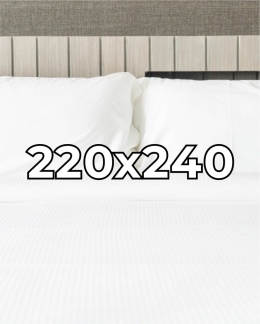 Prześcieradło hotelowe Adamaszek 220x240 cm,  100% bawełna 145 g