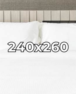 Prześcieradło hotelowe Adamaszek 240x260 cm,  100% bawełna 145 g