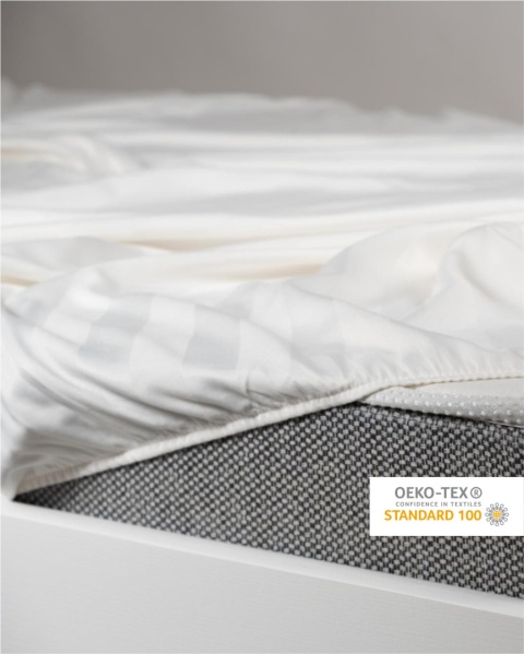 Prześcieradło hotelowe z gumką 90x200 cm Adamaszek 100% bawełna