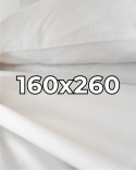 Satynowe prześcieradło hotelowe 160x260 cm, 100% płótno bawełniane 150 g