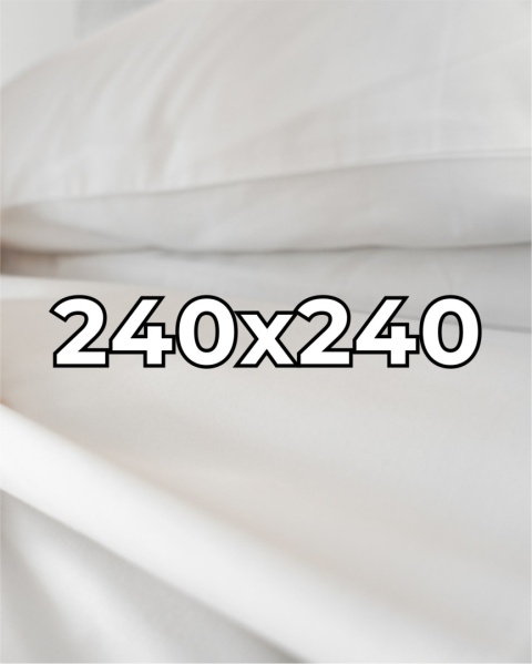 Satynowe prześcieradło hotelowe 240x240 cm, 100% płótno bawełniane 150 g