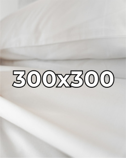 Satynowe prześcieradło hotelowe 300x300 cm, 100% płótno bawełniane 150 g