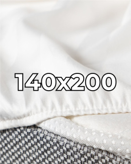Satynowe prześcieradło hotelowe z gumką 140x200 cm, 100% bawełna 150 g