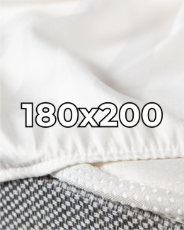 Satynowe prześcieradło hotelowe z gumką 180x200 cm, 100% bawełna 150 g