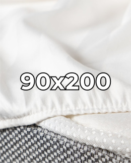 Satynowe prześcieradło hotelowe z gumką 90x200 cm, 100% bawełna 150 g