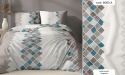 Pościel 160x200 100% bawełna – komplet z poszewkami | argyle 6005 A