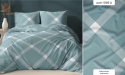 Pościel 180x200 + 2 poszewki | 100% bawełna | Zielona krata 5185 A