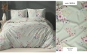 Pościel 180x200 + 2 poszewki | 100% bawełna | Kwiat jabłoni mięta
