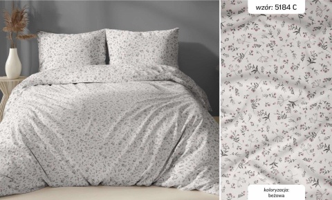 Pościel 220x200 + 2 poszewki | 100% bawełna | Beżowa