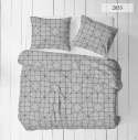 Pościel 220x200 + 2 poszewki | 100% bawełna | geometryczna czarne 2053