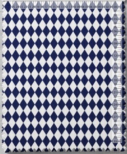 Pościel 160x220 + 2 poszewki | 100% bawełna | białe / niebieskie romby