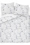 Pościel 220x240 + 2 poszewki | 100% bawełna | kwiaty błękit 5186 B