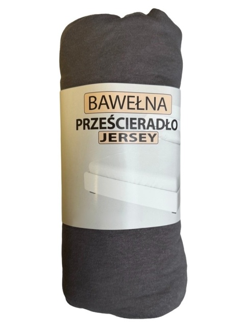 Przescieradło z gumką Jersey 220x200 , grafit