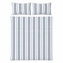 Pościel 160x200 100% bawełna – komplet z poszewkami | Polska produkcja| turkusowy / granatowy zygzak
