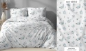Pościel 160x200 100% bawełna – komplet z poszewkami | niebieskie róże na białym 4555 D