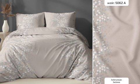 Pościel 160x200 100% bawełna – komplet z poszewkami | 5062 A Beż
