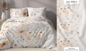 Pościel 160x220 + 2 poszewki| 100% bawełna | 5066 A pomarańczowa w beżu