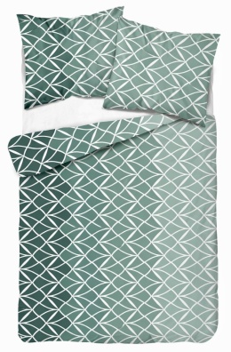 Pościel 160x220 + 2 poszewki| 100% bawełna | 5016 D zielona