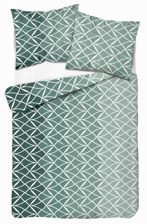Pościel 160x220 + 2 poszewki| 100% bawełna | 5016 D zielona