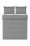 Pościel 160x220 + 2 poszewki| 100% bawełna | białe / czarne romby
