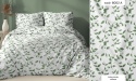 Pościel 160x220 + 2 poszewki| 100% bawełna | zielony bluszcz 6002 A