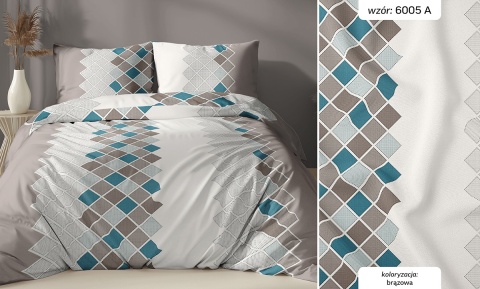 Pościel 160x220 + 2 poszewki| 100% bawełna | argyle 6005 A