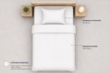 Pościel hotelowa ADAMASZEK 2 cm 140x200 + 70x80 | Zakładka hotelowa | 100% bawełna