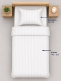 Pościel hotelowa ADAMASZEK 2 cm 140x200 + 50x70 | Zakładka hotelowa | 100% bawełna