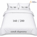 Pościel hotelowa Adamaszek 1 cm 160x200 + 2x70x80 biała – zamek ekspresowy | Szwalnia Adamaszek