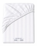 Prześcieradło hotelowe z gumką 180x200 cm Adamaszek 100% bawełna