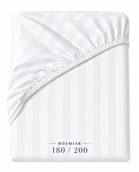 Prześcieradło hotelowe z gumką 180x200 cm Adamaszek 100% bawełna