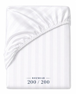 Prześcieradło hotelowe z gumką 200x200 cm Adamaszek 100% bawełna