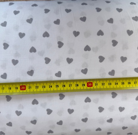 Pościel 160x200 100% bawełna – komplet z poszewkami | Szare serduszka