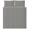 Pościel 160x200 100% bawełna – komplet z poszewkami | biały / czarny zygzak