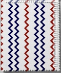 Pościel 160x220 + 2 poszewki| 100% bawełna | czerwony / granatowy zygzak