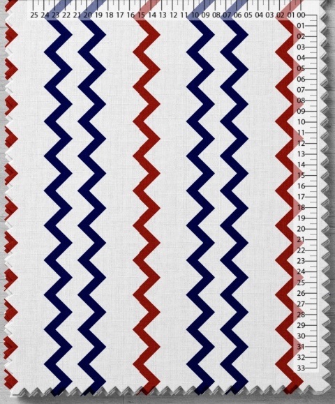 Pościel 160x220 + 2 poszewki| 100% bawełna | czerwony / granatowy zygzak