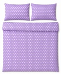 Pościel 160x220 + 2 poszewki| 100% bawełna | groszek na filolet