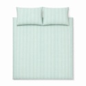 Pościel 160x220 + 2 poszewki| 100% bawełna | zielone prążki
