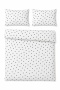 Pościel 160x220 + 2 poszewki| 100% bawełna | czarne serduszka