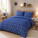 Pościel 160x220 + 2 poszewki| 100% bawełna | gwiazdki w granacie