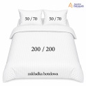 Pościel Hotelowa Adamaszek 1 cm 200x200 + 2x poszewka 50x70 | 100% Bawełna – Zakładka Hotelowa | Szwalnia Adamaszek
