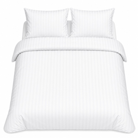 Pościel Hotelowa Adamaszek 1 cm 200x200 + 2x poszewka 70x80 | 100% Bawełna – zamek ekspresowy | Szwalnia Adamaszek