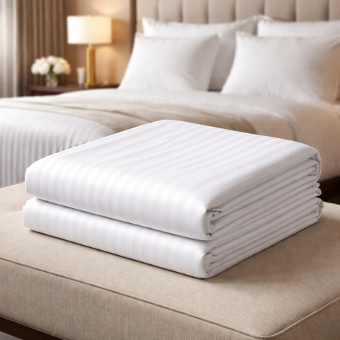 Pościel Hotelowa Adamaszek 1 cm 200x200 + 2x poszewka 50x70 | 100% Bawełna – zamek ekspresowy | Szwalnia Adamaszek