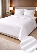 Pościel Hotelowa Adamaszek 1 cm 200x200 + 2x poszewka 50x70 | 100% Bawełna – zamek ekspresowy | Szwalnia Adamaszek